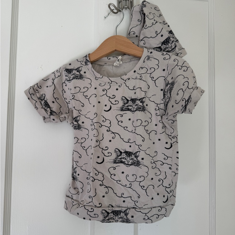 Kate Quinn retro short and short sleeve tee set cheshire cat organic cotton - 5Y